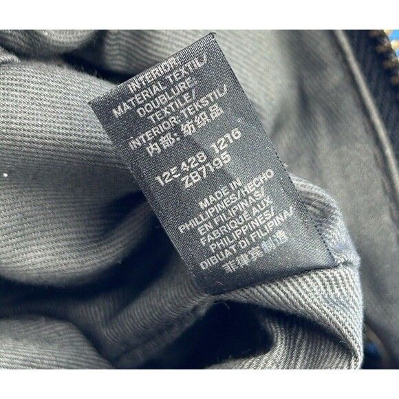 Fossil Leather Crossbody Shoulder Bag Purse Black White Brown Colorblock Boho - Picture 7 of 7